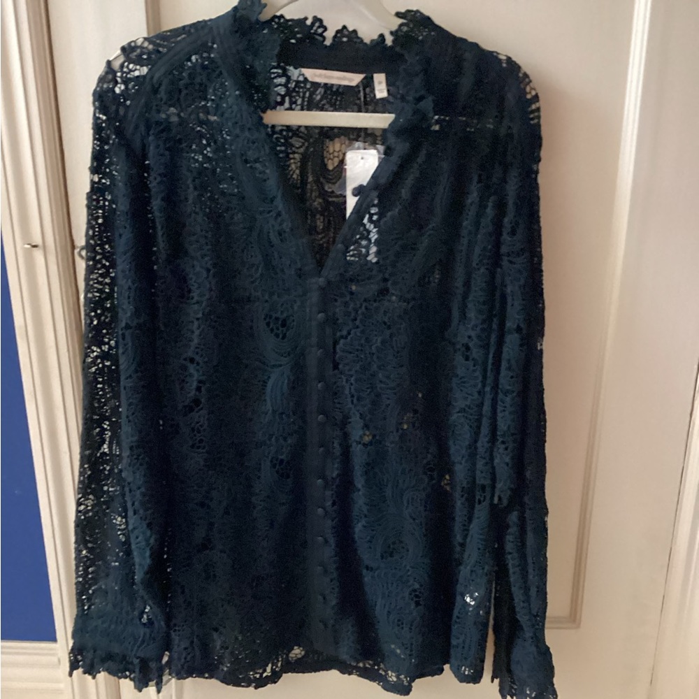 Soft Surroundings Women’s lace Black Top-Size 2X—NWT